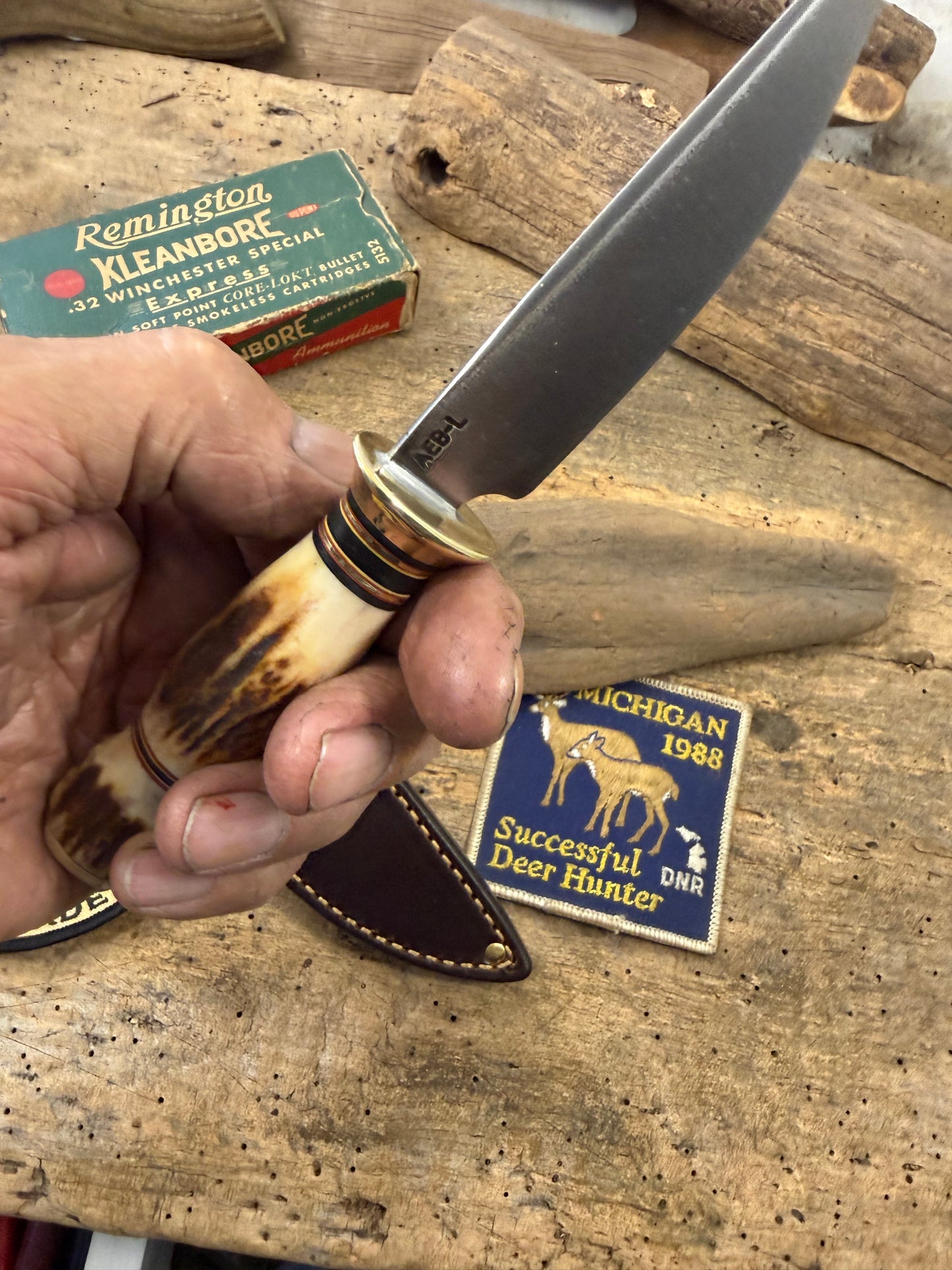 Treeman Stag/Stag Trout Knives Stainless Mammoth