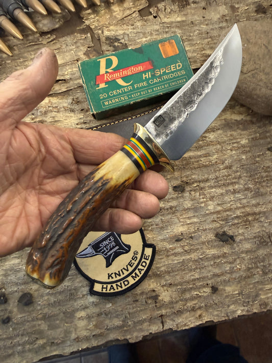 Treeman 5" Big Bay Hammermark Brass Red Sambar Stag