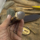 Treeman 6" Drop Point Hunter AEB-L stainless . NS Stag Mammoth