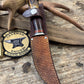Treeman 4 1/2" Trout & Bird Nickel Horse Hide Crown Beaver Tail