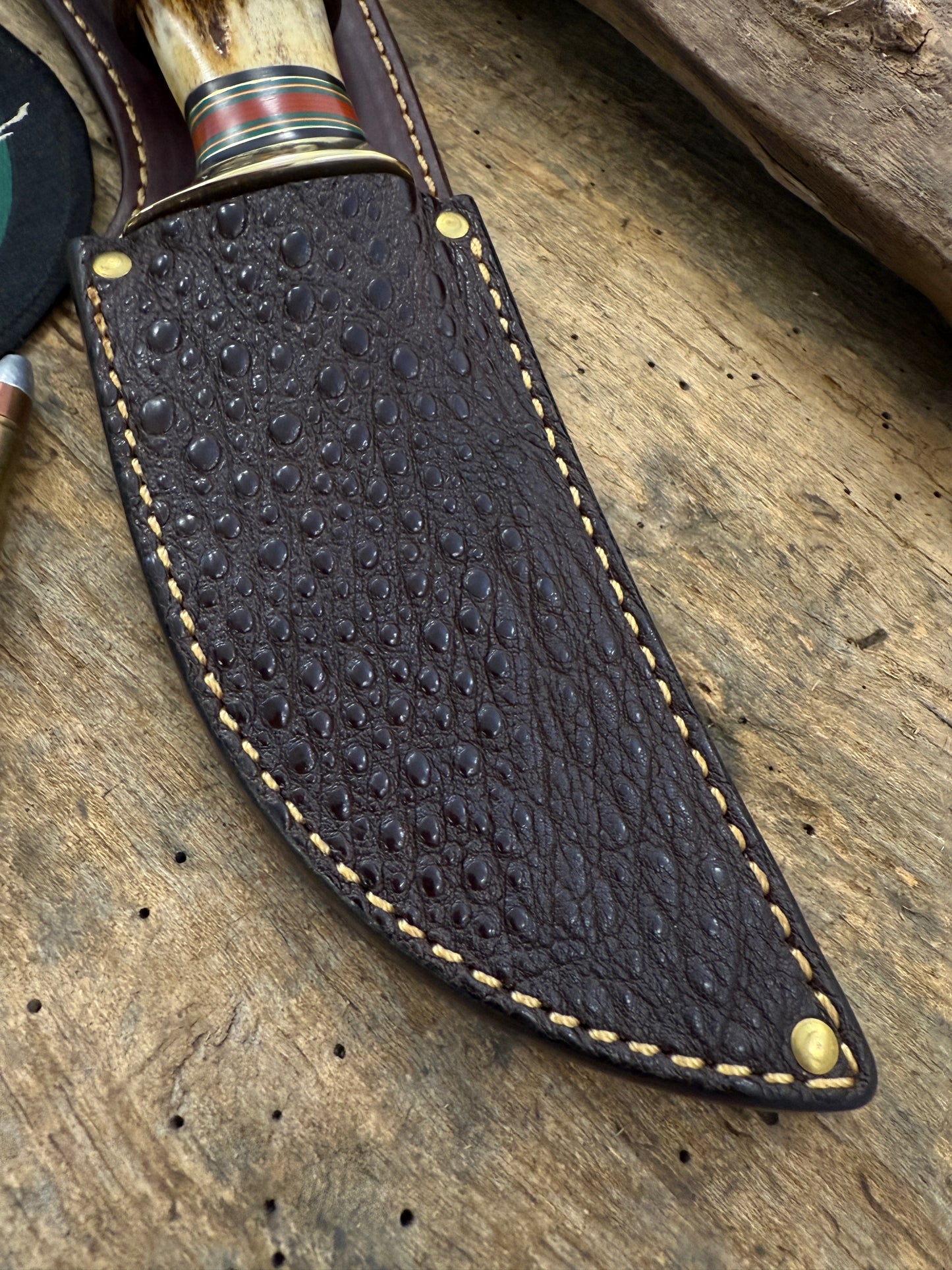 Fox River Hunter Snapping Turtle Sheath Killer Sambar Stag Carver