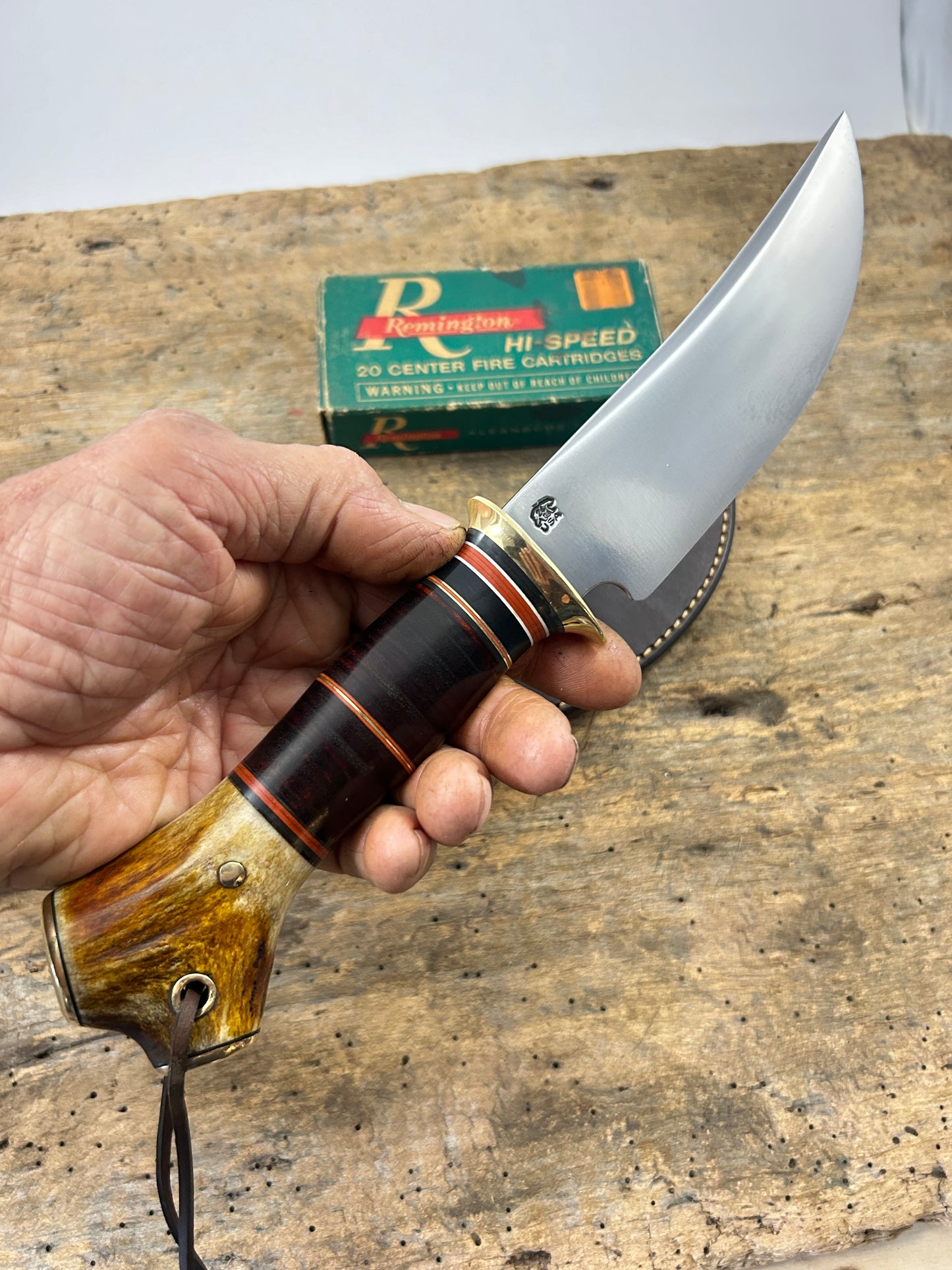 Treeman Big Six Hunter Horse Hide Crotch  Stag Butt  Brass caps