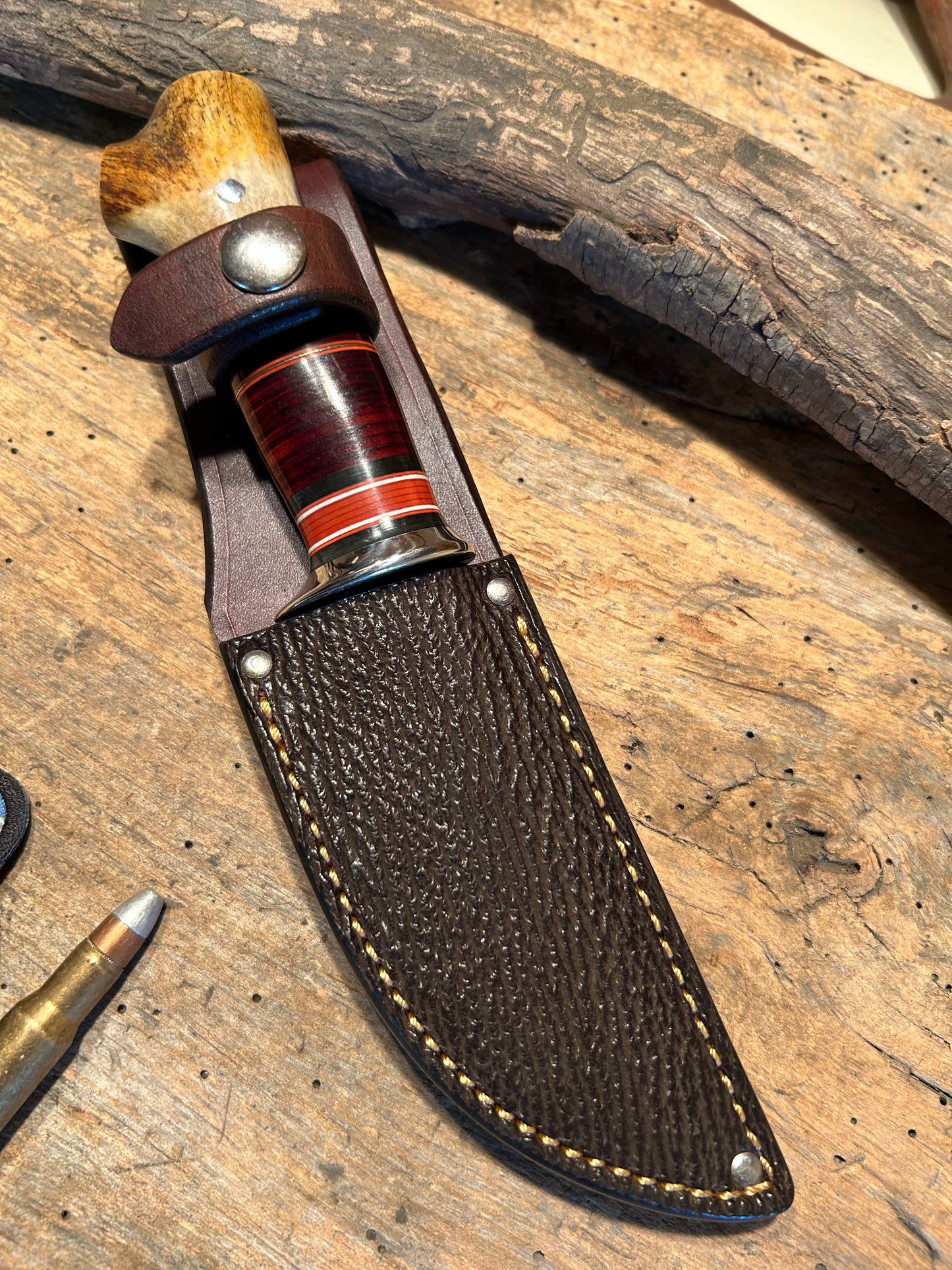 Treeman Michigan Hunter Horsehide Crotch Stag AEB-L Shark Sheath