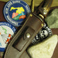 J. Behring Made Double Skull Stag Fighter 6 1/2" Blade 