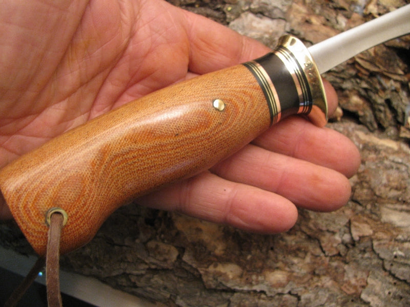 Treeman Hunters Axe Brown/Gold Micarta 