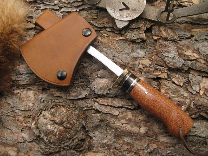 Treeman Hunters Axe Brown/Gold Micarta 