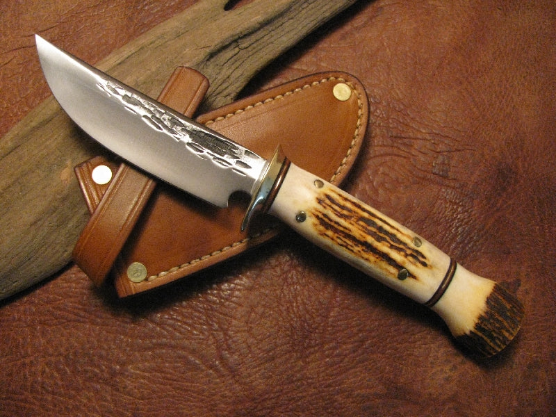 J. Behring Handmade 4 Pin Stag Stag Trout & Deer knife 