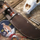 Treeman 8" Classic Scagel Style  Camp Knife leather Crown Stag!