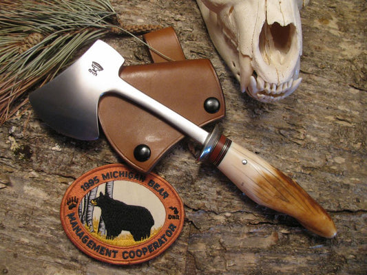 Hunters Axe  Ivory Hippo Tooth handle