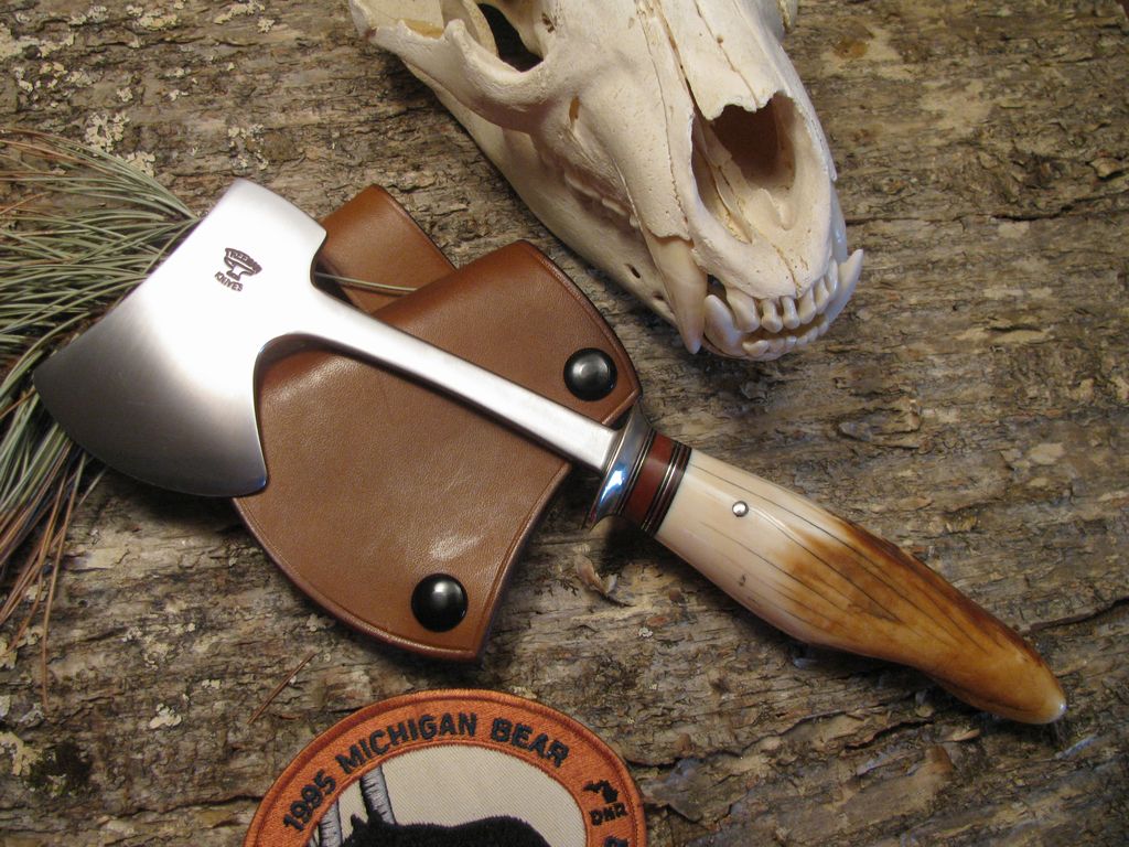 Hunters Axe  Ivory Hippo Tooth handle