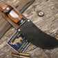 ***Treeman Woodmonk Ivory Sledrunner Handle ~ 1st  Beavertail Sheath out of our leather shop !!