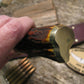 Double Skull Fighter 13 1/2" OAL Sticker Style double edge blade 