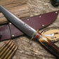 Double Skull Fighter 13 1/2" OAL Sticker Style double edge blade 