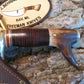  Scagel Drop Tine upswept Skinner Brass butt cap Beaver Tail Treeman Leather shop sheath 