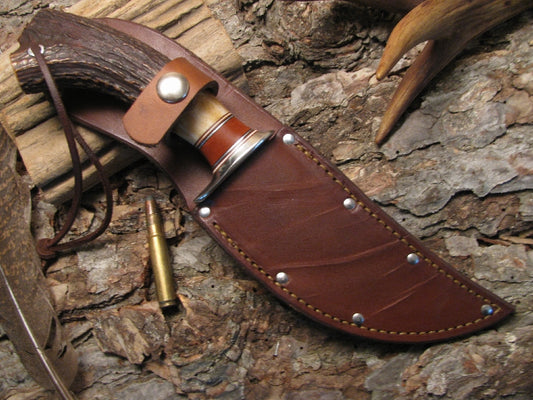 J. Behring Treeman Fox River Hunter  Full Crotch Sambar Stag Treeman Sheath