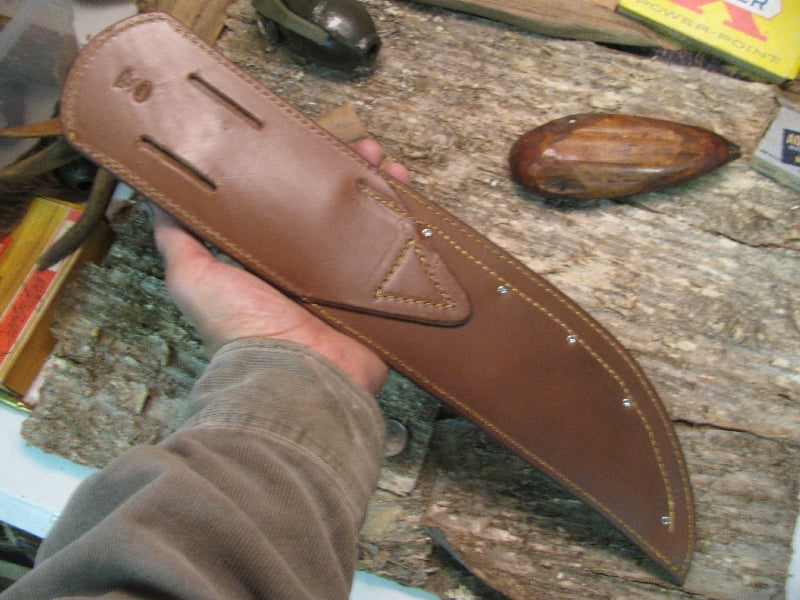 11" Hammermark Camp Knife Sled Runner Ivory Handle 