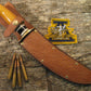 Double skull Fighter' Bumble Bee' Yellow Micarta 