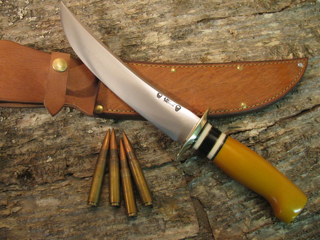 Double skull Fighter' Bumble Bee' Yellow Micarta 
