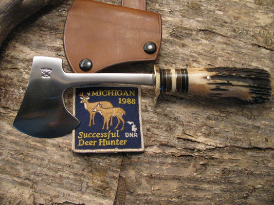 Treeman Handmade Hunters Axe Exhibition Grade Sambar Stag 