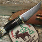 Trout & Deer Leather /Stag Brass Butt Cap "Last Two Sheath "