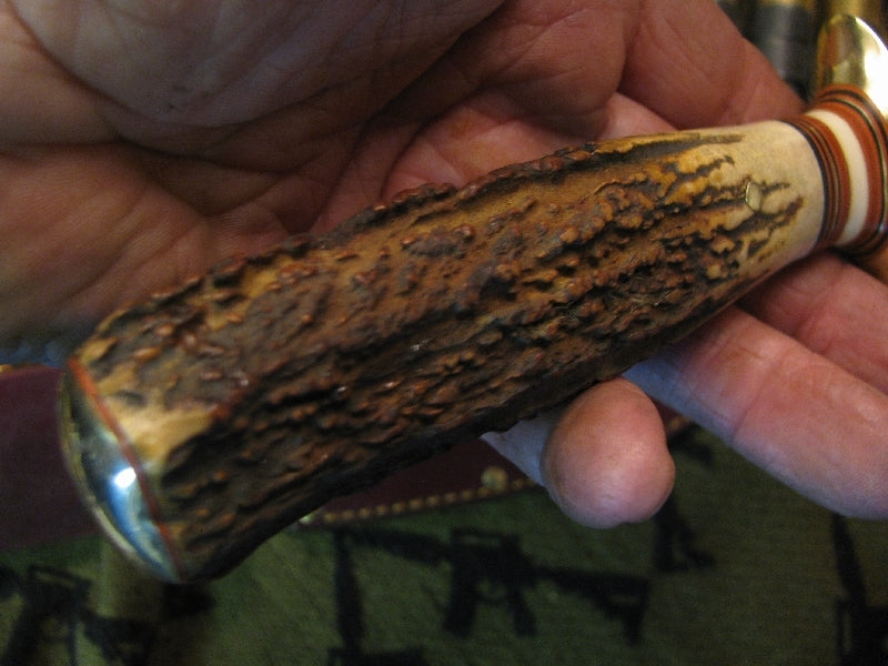 * Treeman Skull Fighter Signed & Dated Blade Prem. Sambar Stag 