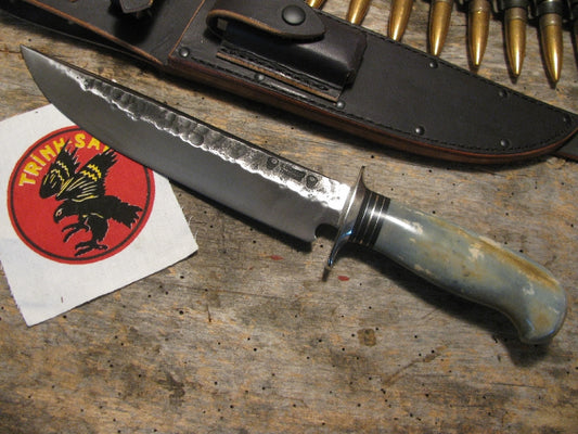 J. Behring Skull Fighter 8" Blue Ivory 
