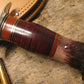 J. Behring Treeman Handmade 8" Camp KNife Crown Stag