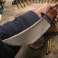 J. Behring Treeman Handmade 8" Camp KNife Crown Stag