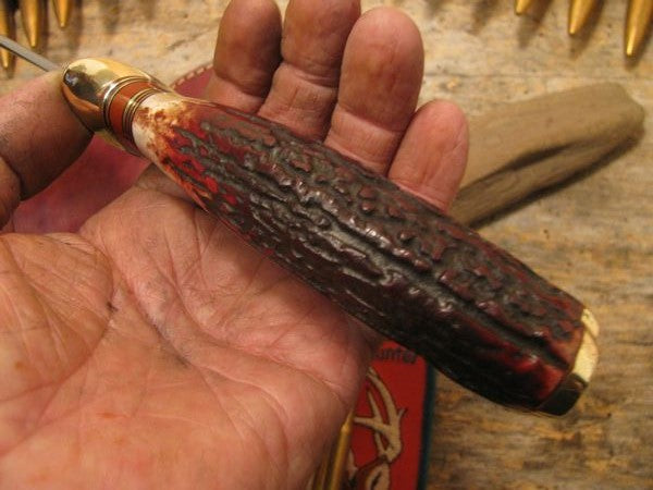 **TREEMAN Woodmonk Carver Stag handle 6" Blade
