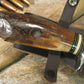 **J.Behring Handmade Double Skull Fighter Fossil IVORY