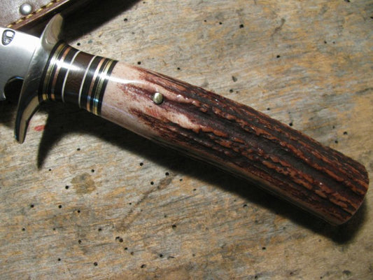 J. Behring Treeman Skull Fighter Stag  8 1/2" Blade
