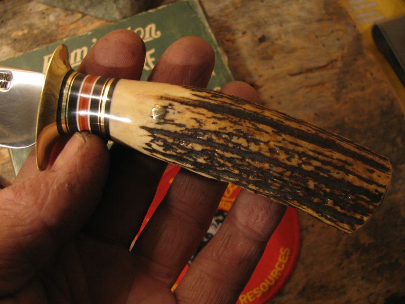 J. Behring Handmade Deer & Trout knife