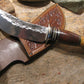 J. Behring Handmade Woodcraft Crown Stag Horsehide Studebaker spring hammermark 5 1/2" Blade