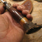 J. Behring Handmade Woodcraft Crown Stag Horsehide Studebaker spring hammermark 5 1/2" Blade