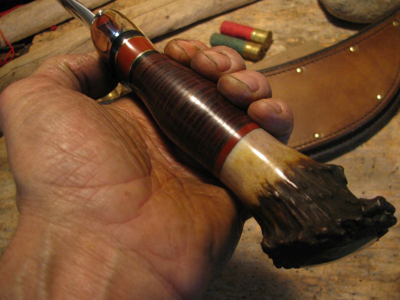 *Treeman Handmade BIG CAMP Knife Crown Stag 9" Blade 