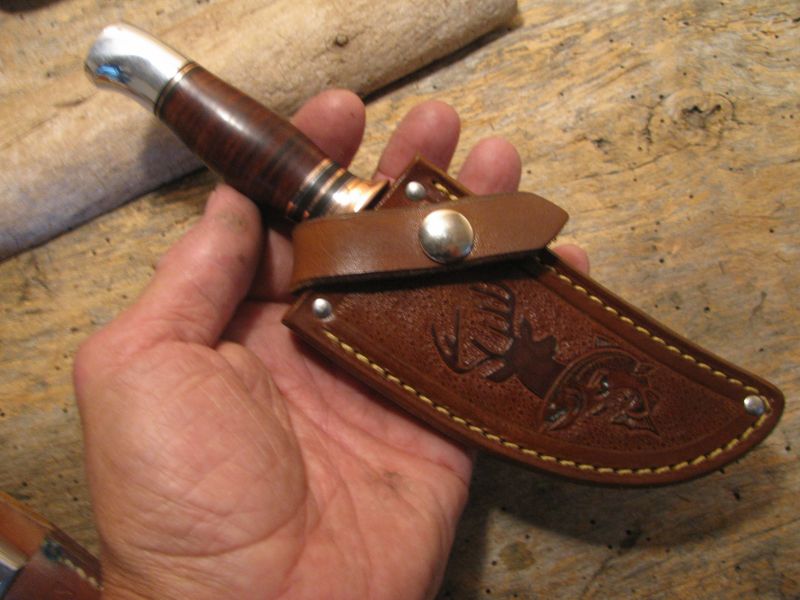 J. Behring Handmade Trout & Deer Copper Guard 