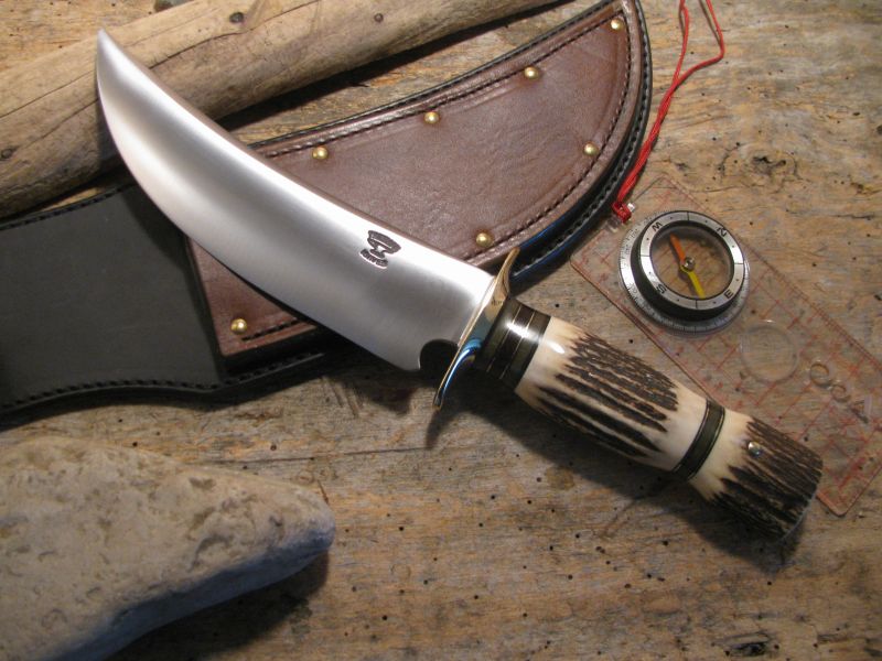 ** J.Behring Handmade Camp Knife Stag/Stag