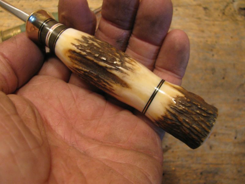Treeman J. Behring Handmade Stag/Stag Trout & Deer Knife 