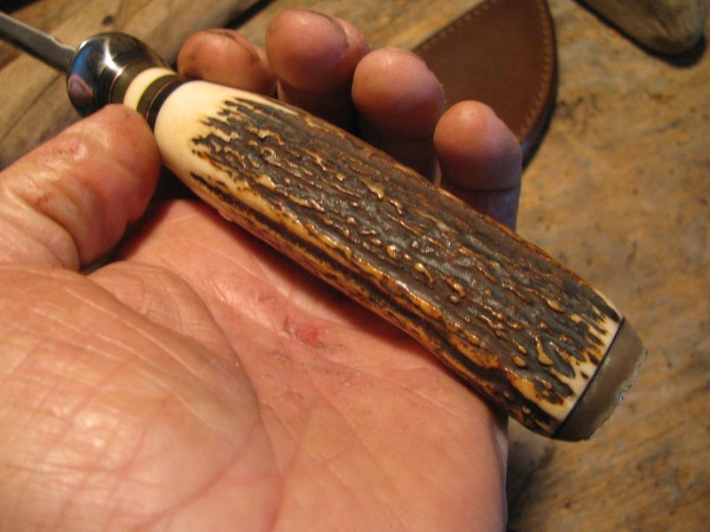  J. Behring Handmade Hammermark Stag Musk Ox Woodcraft Hunter