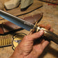 Treeman Double Skull Stag Fighter 8 1/2" Hand Forged Blade 