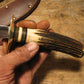 Treeman Double Skull Stag Fighter 8 1/2" Hand Forged Blade 