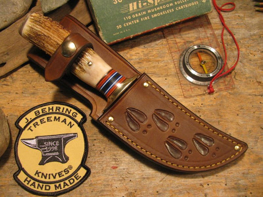 J. Behring Handmade Iron Mt. Hunter AAA  Stag & Musk Ox