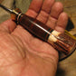J. Behring Handmade Trout & Deer Knife Leather Stag 
