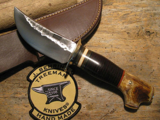 J.Behring Handmade Crotch Stag brass butt caps "Rare"