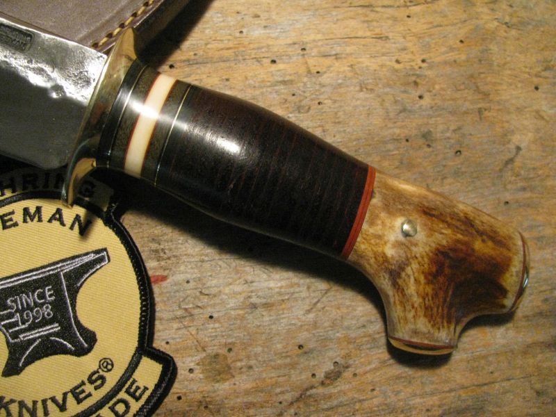 J.Behring Handmade Crotch Stag brass butt caps "Rare"