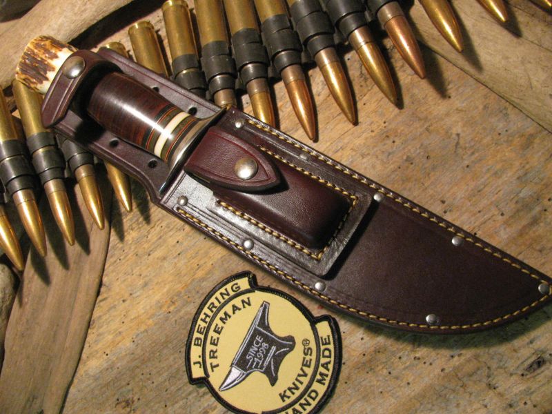  J.Behring Handmade Skull Fighter 7 1/2" Hammermark Blade 