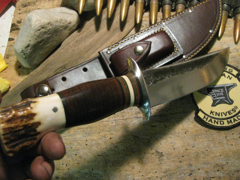  J.Behring Handmade Skull Fighter 7 1/2" Hammermark Blade 