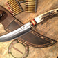 Treeman Dbl Skull Camp Fighter 8"Crazy Horse leather