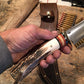 Treeman Dbl Skull Camp Fighter 8"Crazy Horse leather