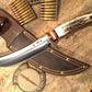 Treeman Dbl Skull Camp Fighter 8"Crazy Horse leather